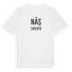 White t-shirt med Näs i Sverige t-shirt