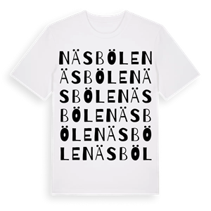 Näsböle ordlek t-shirt – ekologisk bomull t-shirt från Pinshirt