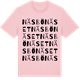 Pink Cotton t-shirt med Näsbönäset ordlek t-shirt
