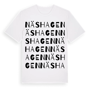 Näshagen ordlek t-shirt – ekologisk bomull t-shirt från Pinshirt