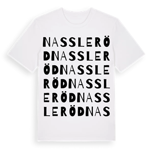 Nassleröd ordlek t-shirt – ekologisk bomull t-shirt från Pinshirt