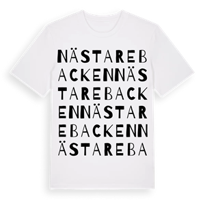 Nästarebacken ordlek t-shirt – ekologisk bomull t-shirt från Pinshirt