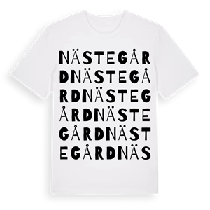 Nästegård ordlek t-shirt – ekologisk bomull t-shirt från Pinshirt