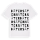 White t-shirt med Nätersäter ordlek t-shirt