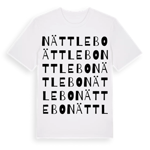 Nättlebo ordlek t-shirt – ekologisk bomull t-shirt från Pinshirt