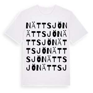 Nättsjö ordlek t-shirt – ekologisk bomull t-shirt från Pinshirt