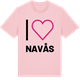 Pink Cotton t-shirt med Jag älskar Navås t-shirt stort tryck