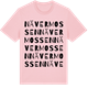 Pink Cotton t-shirt med Nävermossen ordlek t-shirt