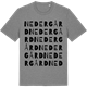 Mid Heather Gray t-shirt med Nedergård ordlek t-shirt