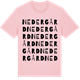Pink Cotton t-shirt med Nedergård ordlek t-shirt