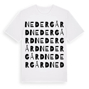 Nedergård ordlek t-shirt – ekologisk bomull t-shirt från Pinshirt
