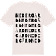 Vintage White t-shirt med Nedergård ordlek t-shirt