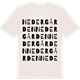 Vintage White t-shirt med Nedergården ordlek t-shirt