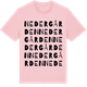 Pink Cotton t-shirt med Nedergården ordlek t-shirt