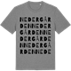 Mid Heather Gray t-shirt med Nedergården ordlek t-shirt