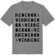 Mid Heather Gray t-shirt med Nedergraven ordlek t-shirt