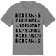 Mid Heather Gray t-shirt med Nederkasen ordlek t-shirt