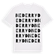 White t-shirt med Nederryd ordlek t-shirt