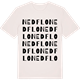 Vintage White t-shirt med Nedflo ordlek t-shirt