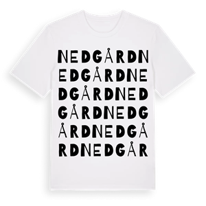Nedgård ordlek t-shirt – ekologisk bomull t-shirt från Pinshirt