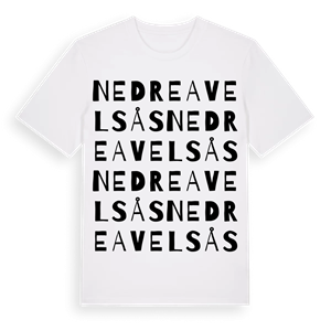 Nedre Avelsås ordlek t-shirt – ekologisk bomull t-shirt från Pinshirt