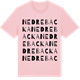 Pink Cotton t-shirt med Nedre Backa ordlek t-shirt