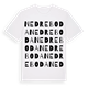 White t-shirt med Nedre Boda ordlek t-shirt