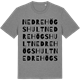 Mid Heather Gray t-shirt med Nedre Högshult ordlek t-shirt