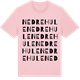 Pink Cotton t-shirt med Nedre Hule ordlek t-shirt
