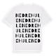 White t-shirt med Nedre Hule ordlek t-shirt