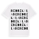 White t-shirt med Nedre Kilane ordlek t-shirt