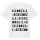 White t-shirt med Nedre Kilane ordlek t-shirt