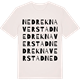 Vintage White t-shirt med Nedre Knaverstad ordlek t-shirt