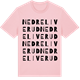 Pink Cotton t-shirt med Nedre Liverud ordlek t-shirt