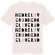 Vintage White t-shirt med Nedre Liverud ordlek t-shirt