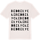 Vintage White t-shirt med Nedre Lycke ordlek t-shirt
