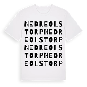 Nedre Olstorp ordlek t-shirt – ekologisk bomull t-shirt från Pinshirt