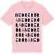 Pink Cotton t-shirt med Nedre Röra ordlek t-shirt