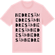 Pink Cotton t-shirt med Nedre Säm ordlek t-shirt