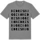 Mid Heather Gray t-shirt med Nedre Snuggebo ordlek t-shirt
