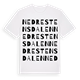 White t-shirt med Nedre Stensdalen ordlek t-shirt