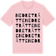 Pink Cotton t-shirt med Nedre Trätte ordlek t-shirt