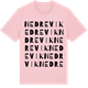 Pink Cotton t-shirt med Nedre Vik ordlek t-shirt