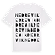 White t-shirt med Nedre Vik ordlek t-shirt