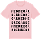 Pink Cotton t-shirt med Nedregården ordlek t-shirt