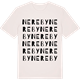 Vintage White t-shirt med Nereby ordlek t-shirt