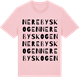 Pink Cotton t-shirt med Nerebyskogen ordlek t-shirt