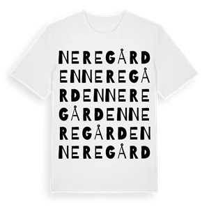 Neregården ordlek t-shirt – ekologisk bomull t-shirt från Pinshirt