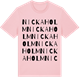 Pink Cotton t-shirt med Nickaholm ordlek t-shirt