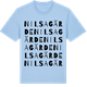 Blue Soul t-shirt med Nilsagärde ordlek t-shirt